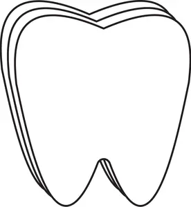 SHAPES ETC. Small Single-Color Tooth Creative Cut-Out Decorative Sticker, Ideal for Decorating My Room, Crafts Ideas, Construction Paper Home Decor Supplies