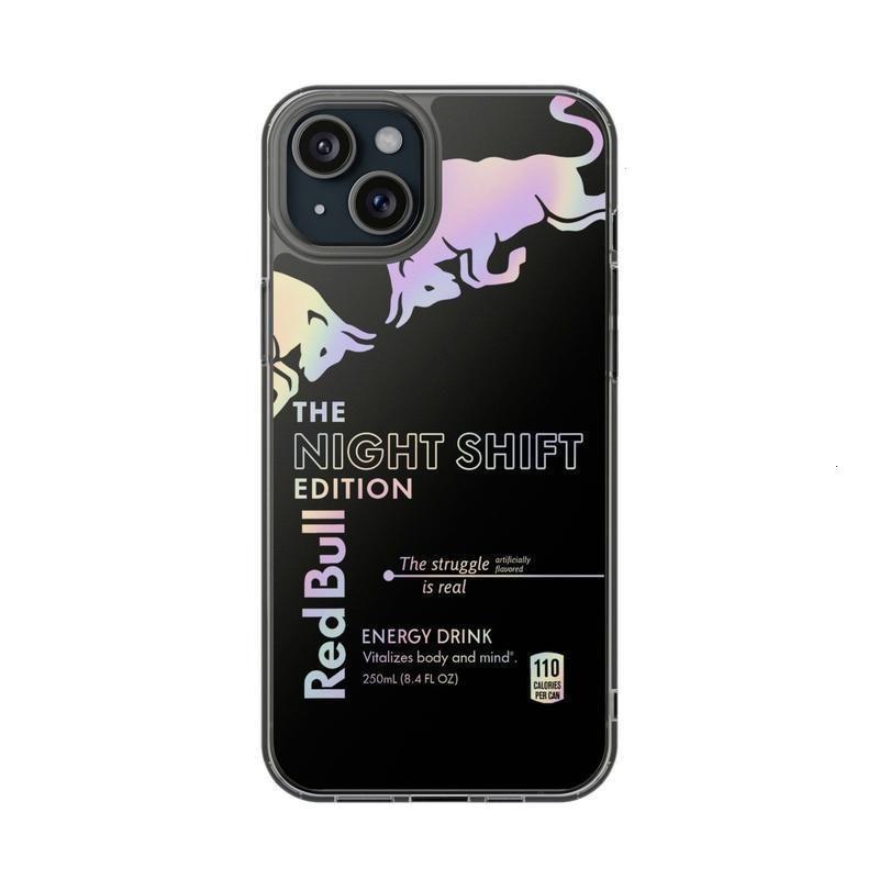 RedBull Night Shift Holographic Phone Case Compatible with iPhone 7, 8, X, 11, 12, 13, 14, 15, 16 17 & Samsung Galaxy S21, S22, S23 & S24 S25 series