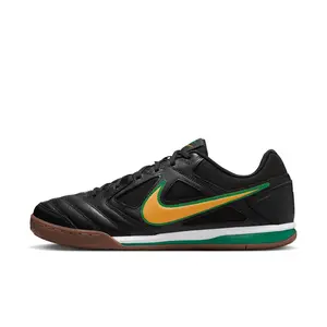 Nike Gato Men's Soccer Shoes IB8509-001 Black Varsity Maize White Gum Dark Brown Premium Leather Textiles Retro Look Grip