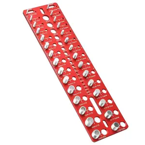 Thread Checker Nut and Bolt Thread Checker Gauge 30 Bolt Size Finder 15 Standard 15 Metric 19 Drill Gauge Dual System Inch and Centimeter Nut Identification Tool Suitable for DIY, Mechanical, Woodworking