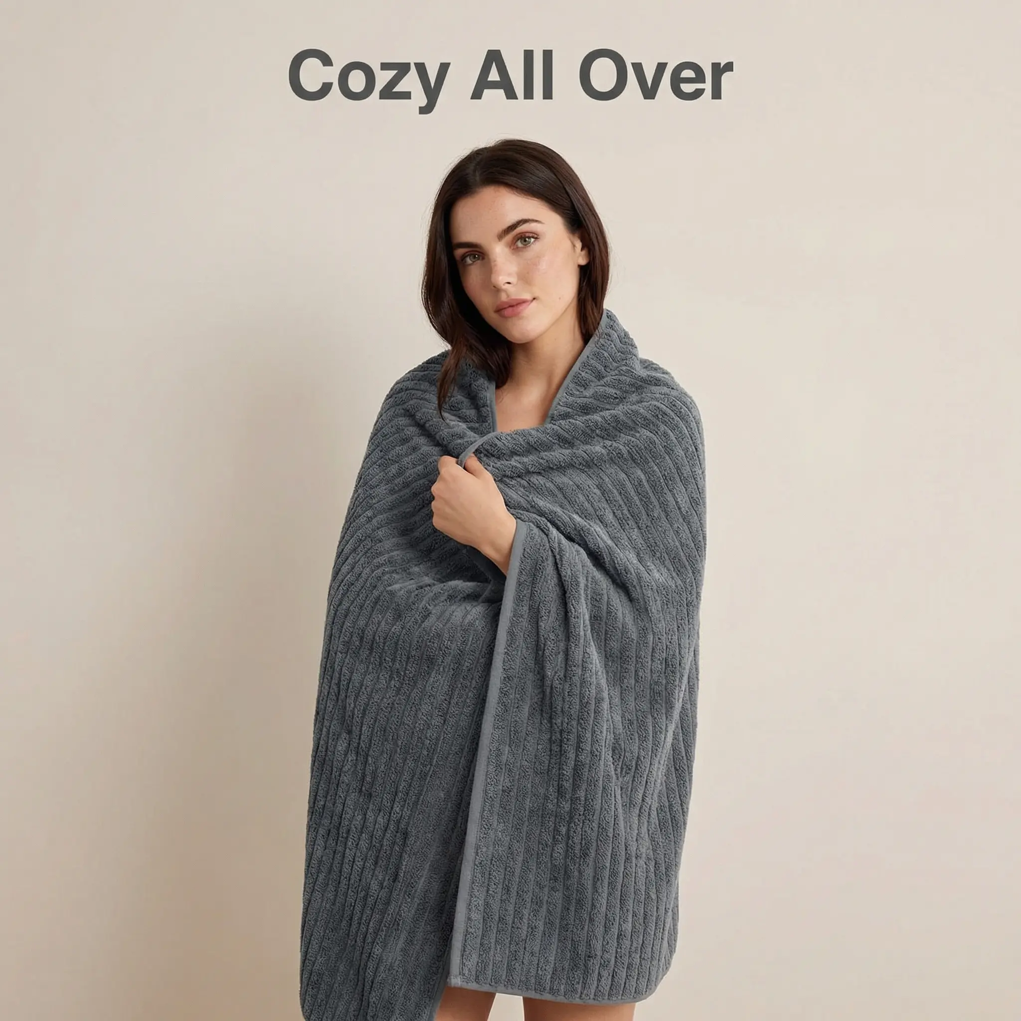 Oversized Gray 500GSM Quickdry Microfiber Bath Towel - Reusable, Breathable, Stain Resistant, Fade Resistant, Super Absorbent for Bathrooms, Gyms, Hotels (Unisex)