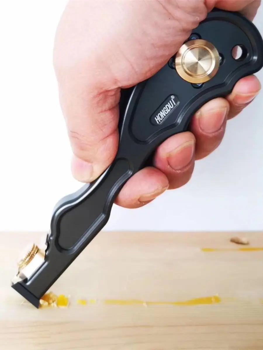 HONGDUI 2 in 1 Carbide Scraper, Aluminum Alloy Wood Scraper for Glue and Wood Surface Scraping, Woodworking Tool
