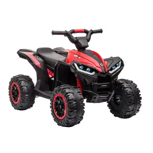 Children’s Electric ATV Ride-On Toy, 4-Wheeler Design with Remote Control, Built-In Music & Horn, LED Lighting, USB Connectivity, Durable Treaded Tires and Variable Speed Settings
