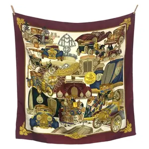 Pre-owned HERMÈS Silk Small Leather Goods Hermes Carre90 Scarf