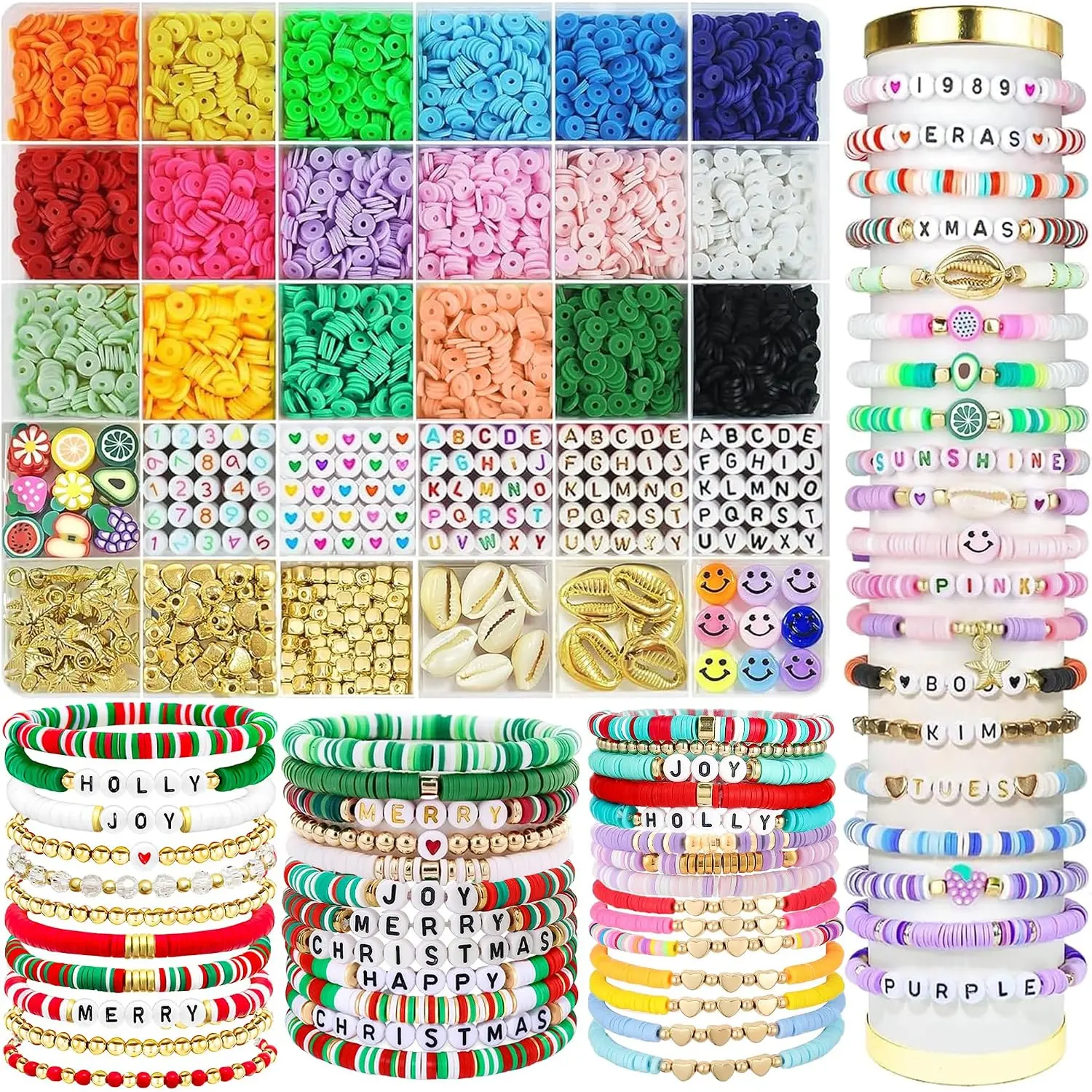 Stocking Stuffers - 5300 Clay Beads Bracelet Making Kit