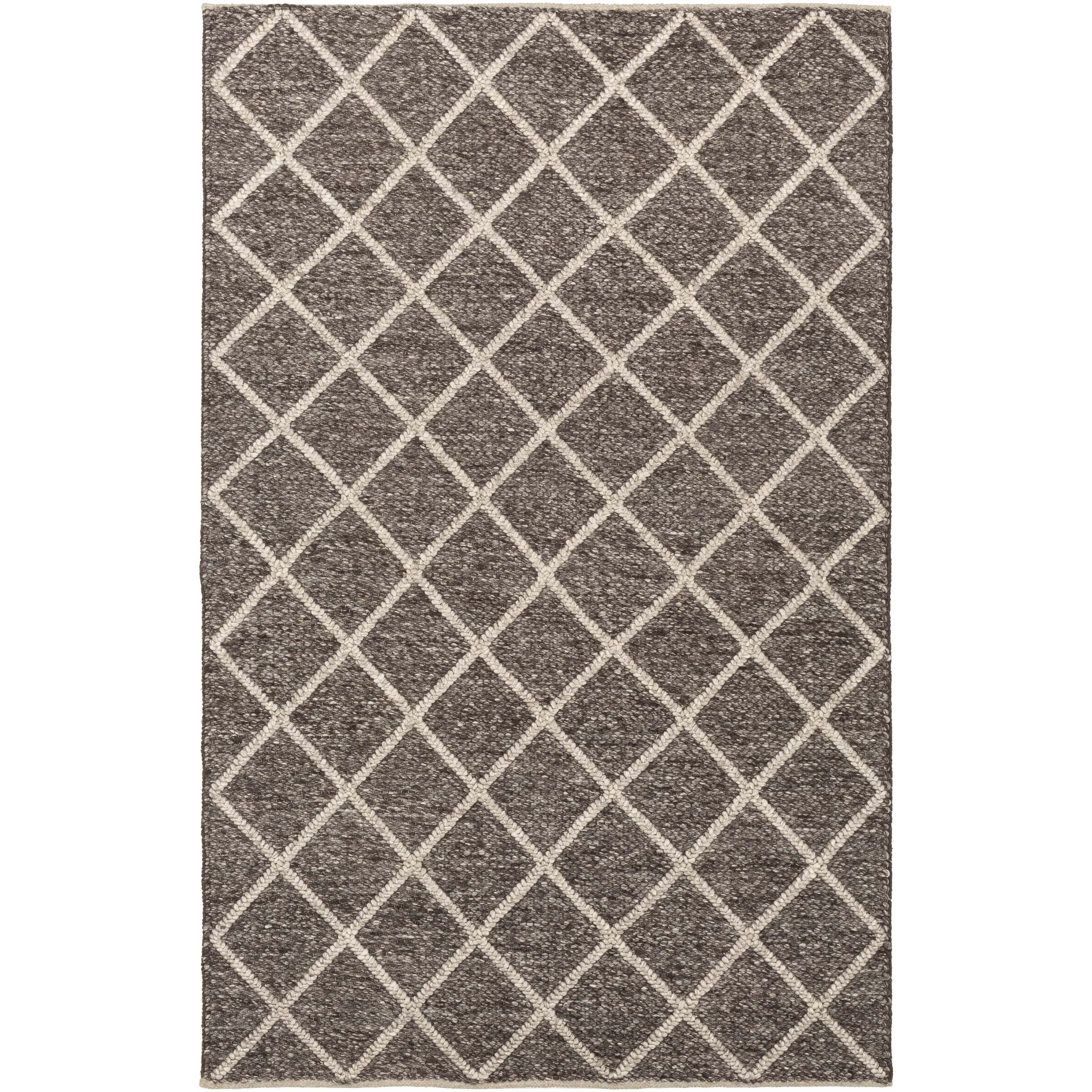 Syosset Rectangle 2x3 Brown Trellis Wool-Viscose Blend Rug, Clearance Household Textile Carpet Syosset Rectangle 2x3 Brown Trellis Wool-Viscose Blend Rug, Clearance Household Textile Carpet