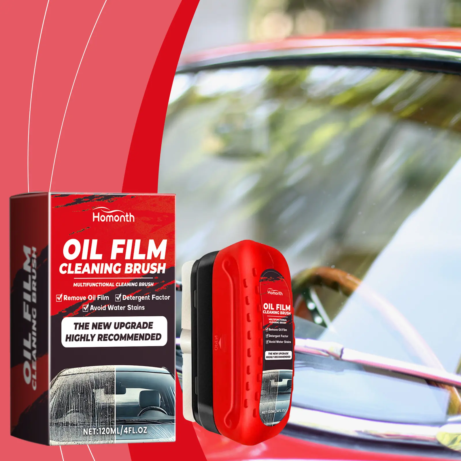 Car Windshield Cleaner, Glass Renewal Stain Removal Cleaning Oil Film Remover, Automotive Window Care Solution, Degreaser, Car Cleaning Supplies, Vehicle Cleaner, Automotive Detailing Products