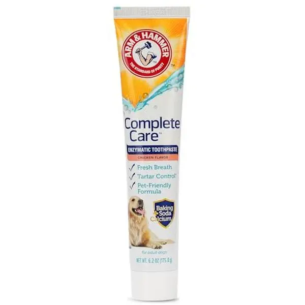 Arm & Hammer Complete Care Enzymatic Dog Toothpaste, Chicken Flavor, Enzymatic Dog Toothpaste for Dogs, Baking Soda + Calcium Formula, 6.2oz