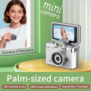 Retro Necklace Camera —  Wearable Tech  720P HD  Hands-Free Travel: Clip-on Design, Shoots While You Explore! Compact + Rechargeable. Ideal for Adventurers, Teens & Vintage Lovers. No Selfie Stick Needed!
