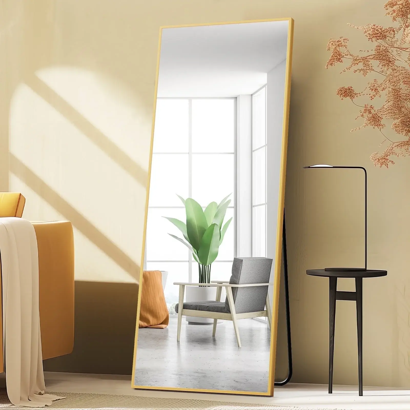 Rectangle Full Length Mirror size 64"x21", Full Body Standing Mirror Floor Mirror
