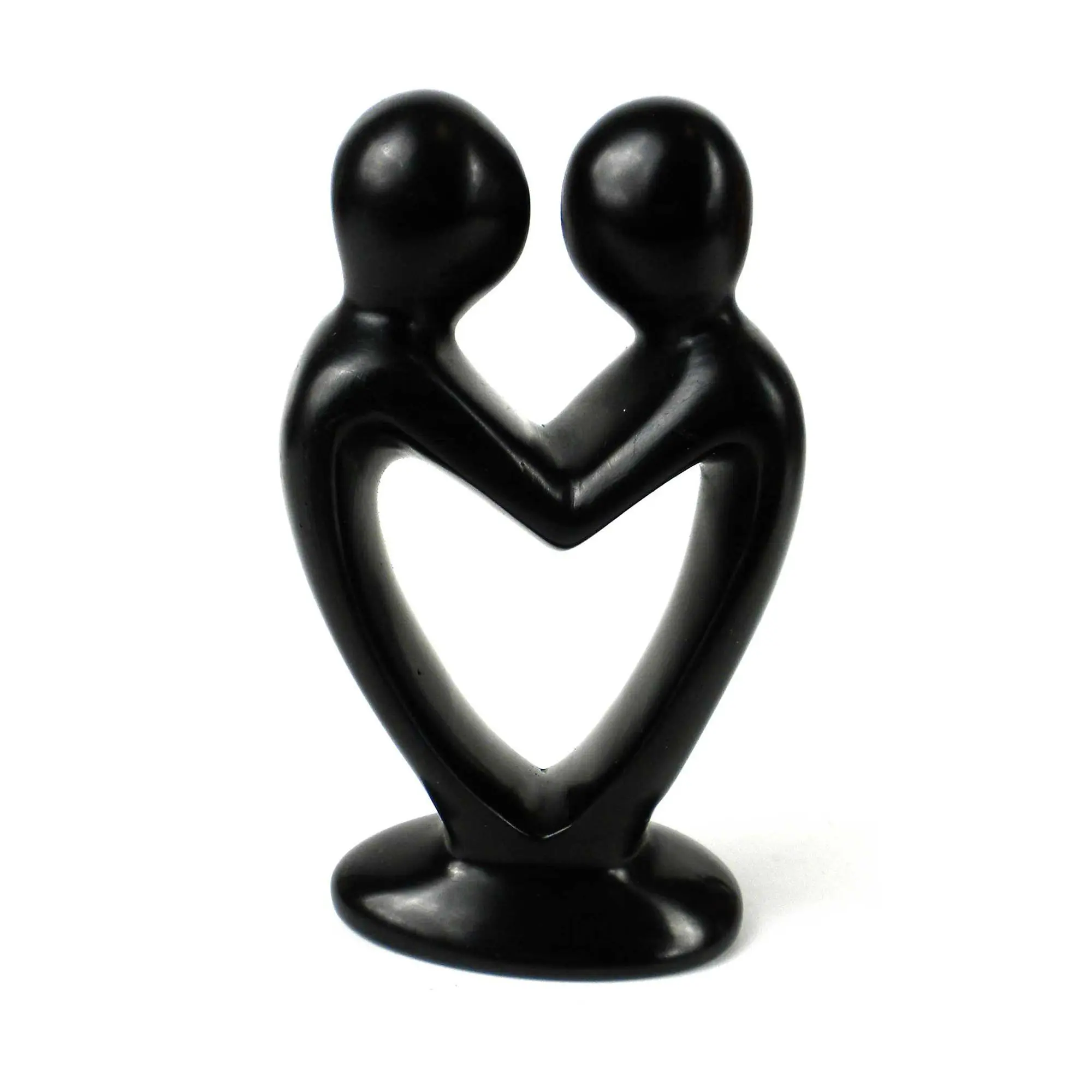 Global Crafts Soapstone Lovers Heart- 4 Inch