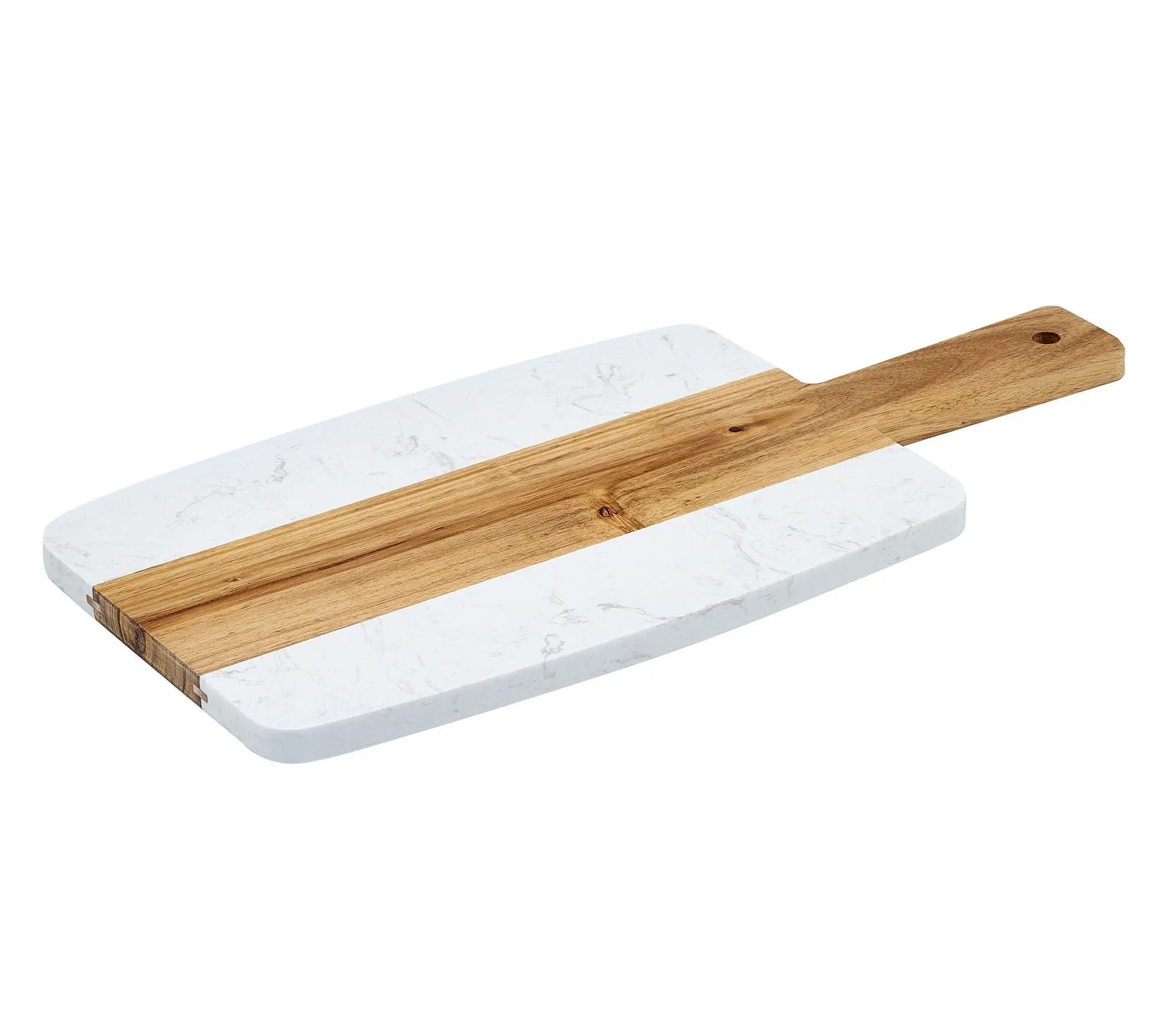 Personalized Marble & Acacia Wood Charcuterie Board with Handle