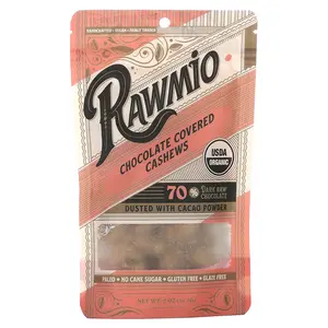 Rawmio Chocolate Covered Cashews, 70% Dark Raw Chocolate, 2 oz (56.7 g)