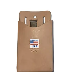 Leather Phone Case with Clip Made in USA Model 407S Genuine Leather Accessory Smartphone Cellphone
