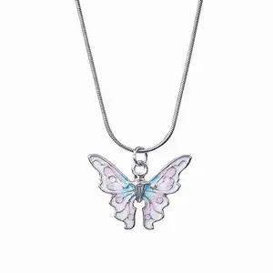 [Limited time event] Fantasy butterfly necklace niche high-end fantasy fairyland relief butterfly clavicle necklace