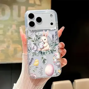 Magnetic Soft Case for iPhone 17 16 15 14 13 12 11 Pro Max Plus & Samsung Galaxy S26 S25 S24 S23 S22 Ultra, Easter Bunny with Floral Eggs MagSafe Compatible,Aesthetic Pattern Design Lightweight,y2k cased,AntiScratch,and Trendy, Accessories, Smartphone