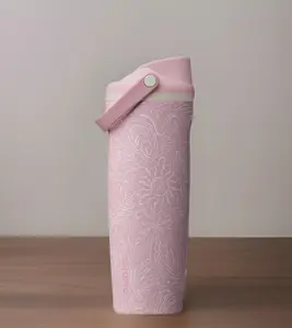 Owala FreeSip Sway 30oz Pink Floral Water Bottle, Insulated Stainless Steel Leakproof Tumbler with Straw Lid for Travel Gym