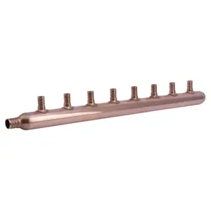 Cash Acme & Sharkbite 22789 Copper Manifold with Pex 8 Port Closed Bulk