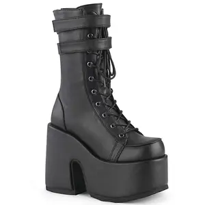 Demonia Camel-250 Black Vegan Leather Knee-high Boots Demonia Camel-250 Black Vegan Leather Knee-high Boots