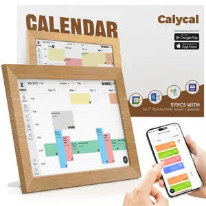 CALYCAL 10.1 inch Digital Calendar Chore Chart – Smart Family Organizer, Syncs with Google Calendar, Meal Planner, Free App No Subscription, Touchscreen Wall Mount Calendar for Mom Dad Kids Christmas Gift