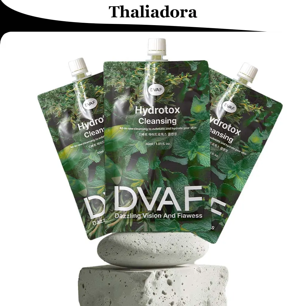 Thaliadora DVAF 2-in-1 Bubble Cleanser & Exfoliating Face Mask 30ml Hydrating Facial Cleanser with 7 Types of Hyaluronic Acid for Deep Cleansing Gentle Exfoliation & Long-Lasting Hydration - Moisturizer