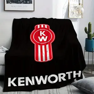KENWORTH Truck Theme Inspired Print Super Soft Flannel Blanket - Warm and Comfortable Sofa Bed Office and Travel, Machine Washable warm nap blanket