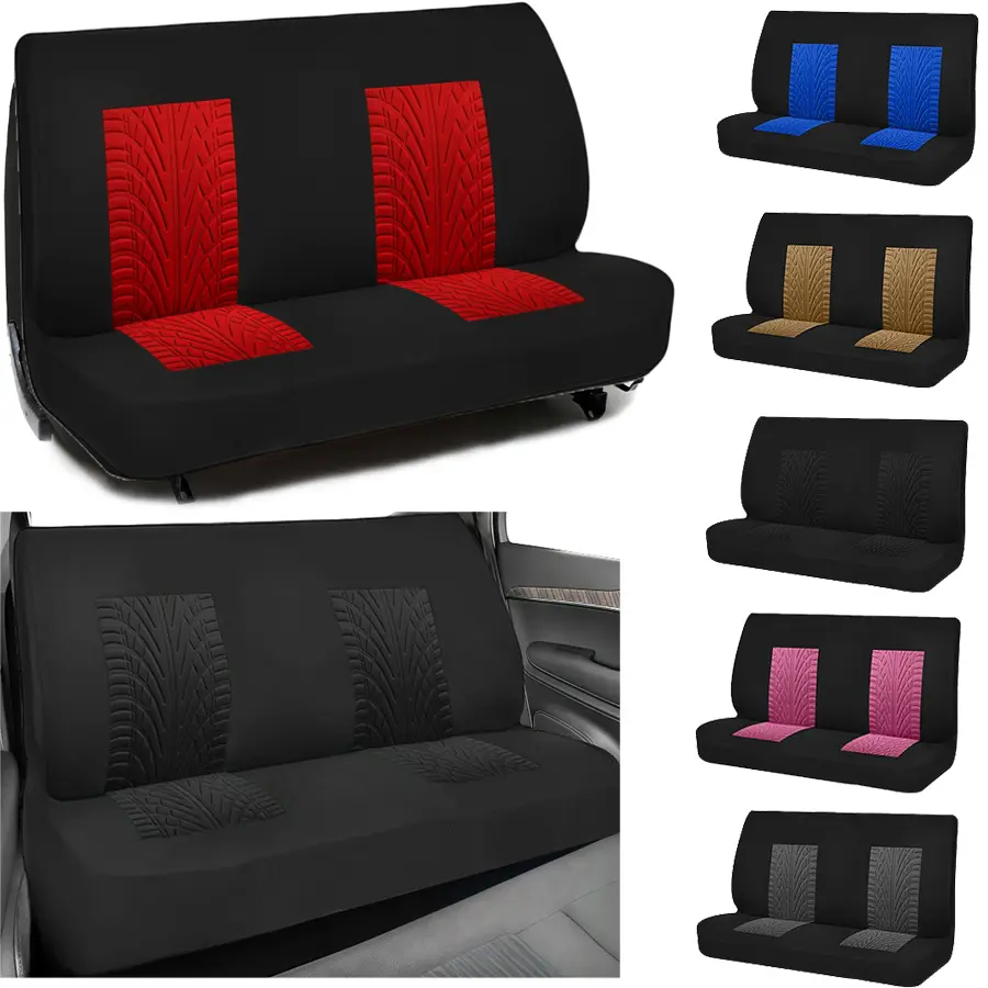 Polyster Back Seat Cover Universal Bench Rear Seat Cover Universal car seat Cover Fit 95% Automotive Interior Covers for Sedans SUVs Vans Trucks