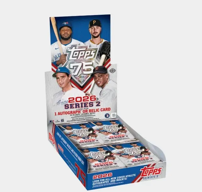2025 Topps Hobby Box (1 PACK) 75 Year Baseball Sports Trading Card Pack (1 Pack, Collectibles & Trading Card Accessory)