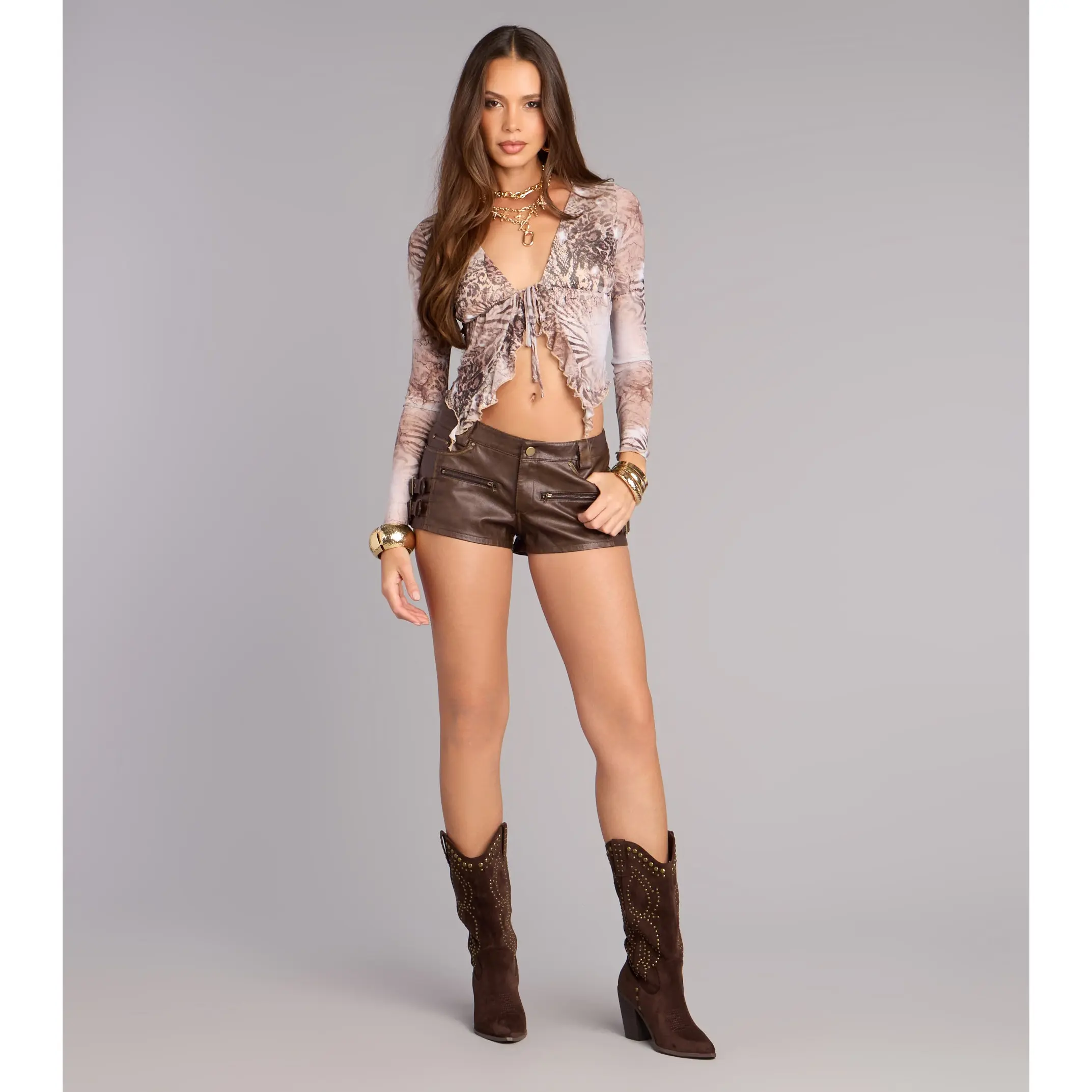 Downtown Attitude Moto Hot Shorts
