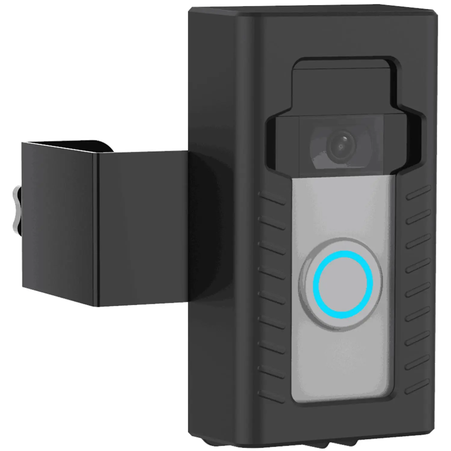 Anti-Theft Adjustable Wireless Video Doorbell Mount, No-Drill Mounting Bracket for Houses, Apartments, Rentals, Dorms, and Businesses