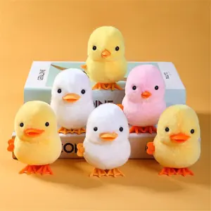 1pc Simulation Plush Jumping Chicken-Duck Toy, Interactive Chicken-Themed Stuffed Toy for Small Animals, Birthday Gift, Chicken-Themed Stuffed Toys, Duck Stuffed Toys