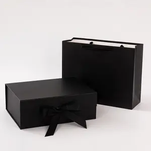 Pure Color Gift Bags with Box Set, DIY Foldable Dual Door Gift Boxes, Elegant Gift Box, Perfect for Birthday Parties, Holidays, Weddings, Home Gatherings