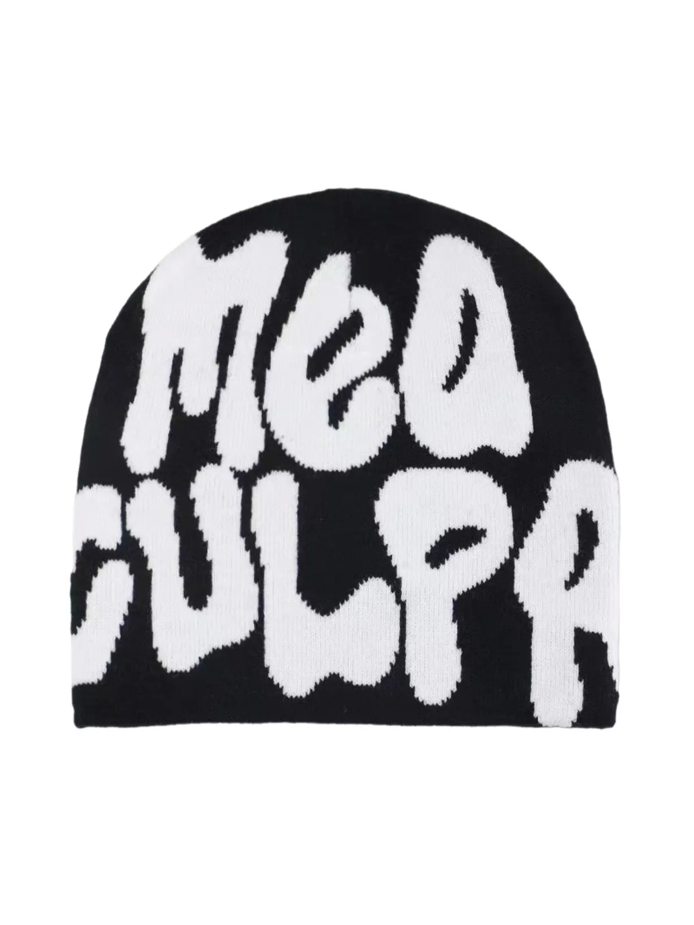 Mea Fashion Versatile Autumn Winter Hip Hop Letter Knit Beanie, American Vintage Cold Hat, Warm Knitted Beanies, Trendy Couple Hats, Graphic Hats