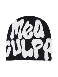 Mea Fashion Versatile Autumn Winter Hip Hop Letter Knit Beanie, American Vintage Cold Hat, Warm Knitted Beanies, Trendy Couple Hats