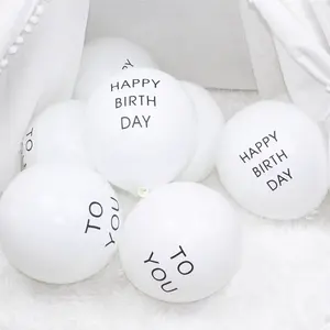 20pcs 12-Inch Random Print 'happy Birthday' Latex Balloons, Birthday Party Decoration Balloons, Fun and Festive Design