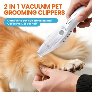 Wireless Dog Paw Trimmer with Strong Suction Vacuum |   Automatic Hair Collection, USB Rechargeable, Low Noise, Suitable for Small and Large Dogs, Cats