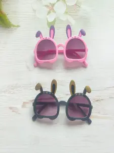 New Cute Bunny Ear Fashion Decorative Glasses, Available in Sets of 4/3/2 Pieces, Stylish Accessory for Daily Wear