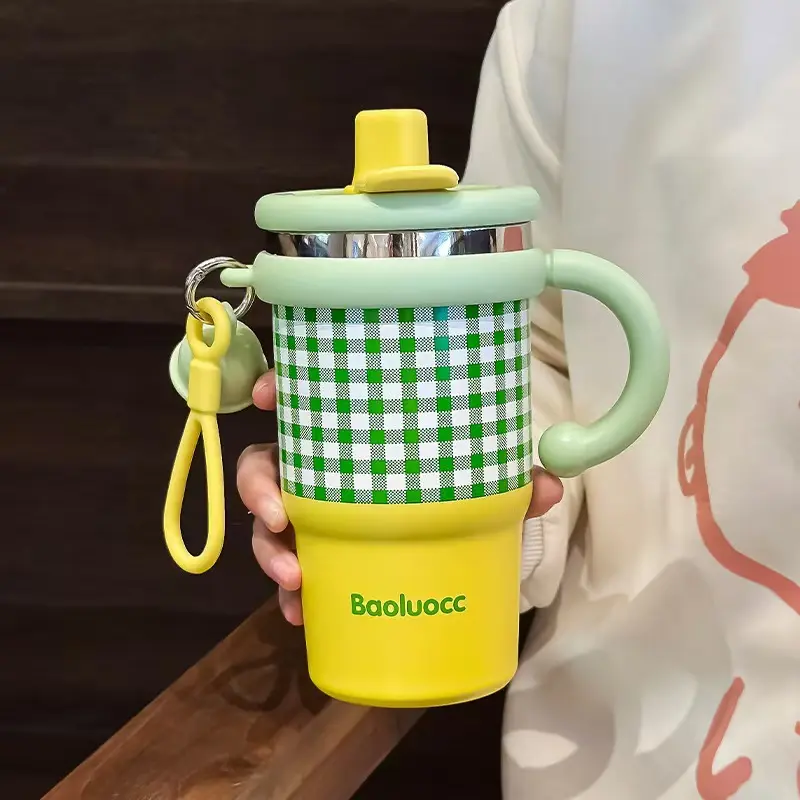 600ML High-Value Insulated Cup, Thermos Cup, Thermal Cup, 316 Stainless Steel Thickened Water Bottle, Premium Large Capacity Simple Portable Mug, Insulated Travel Drinkware
