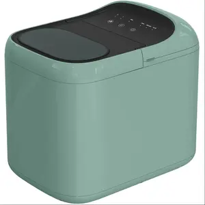 Ice Maker Countertop, 9 Cubes in 6 Mins, 33 lbs per Day, Portable Bullet Ice Machine, Self-Cleaning Ice Makers with Basket and Scoop, Ideal for Home, Kitchen, Camping, RV (Green)
