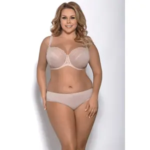 BEIGE UNLINED LACE BRA ADELE UNDERWIRE SOFT