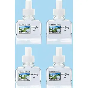 Fresh Cotton Scent Plug Refill 4-Pack |   Long-Lasting Fragrance |   Air Freshener Refills for Home |   Reusable & Easy to Use |   Odor Eliminator for Rooms Bottle Flowers Lemon Scented