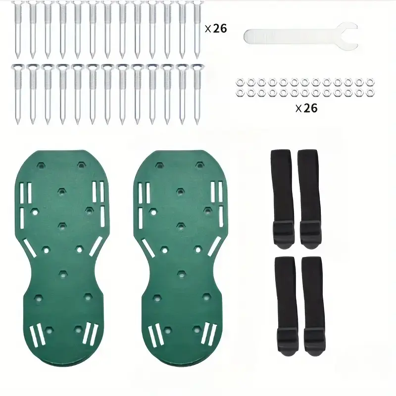 Eco-Friendly Lawn Aeration Shoes with 1.65 Inch Spikes, Manual Soil Aerator for Garden & Yard, Plastic Self-Balancing Resin Tool, Garden Supplies