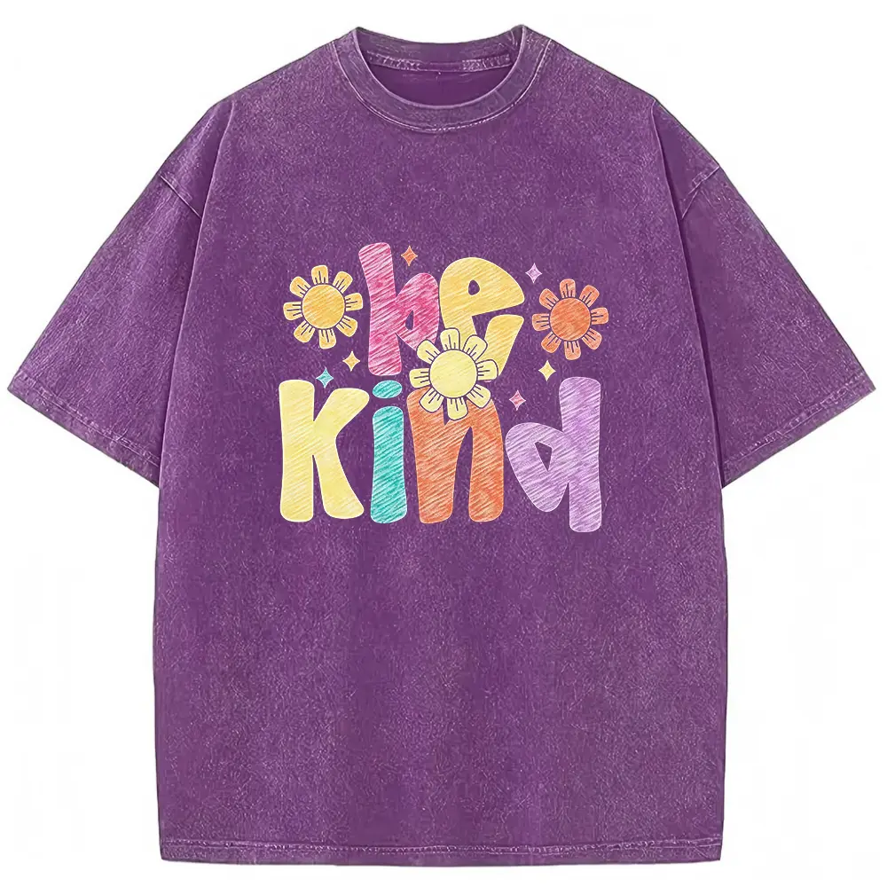Washed T-shirt-Purple