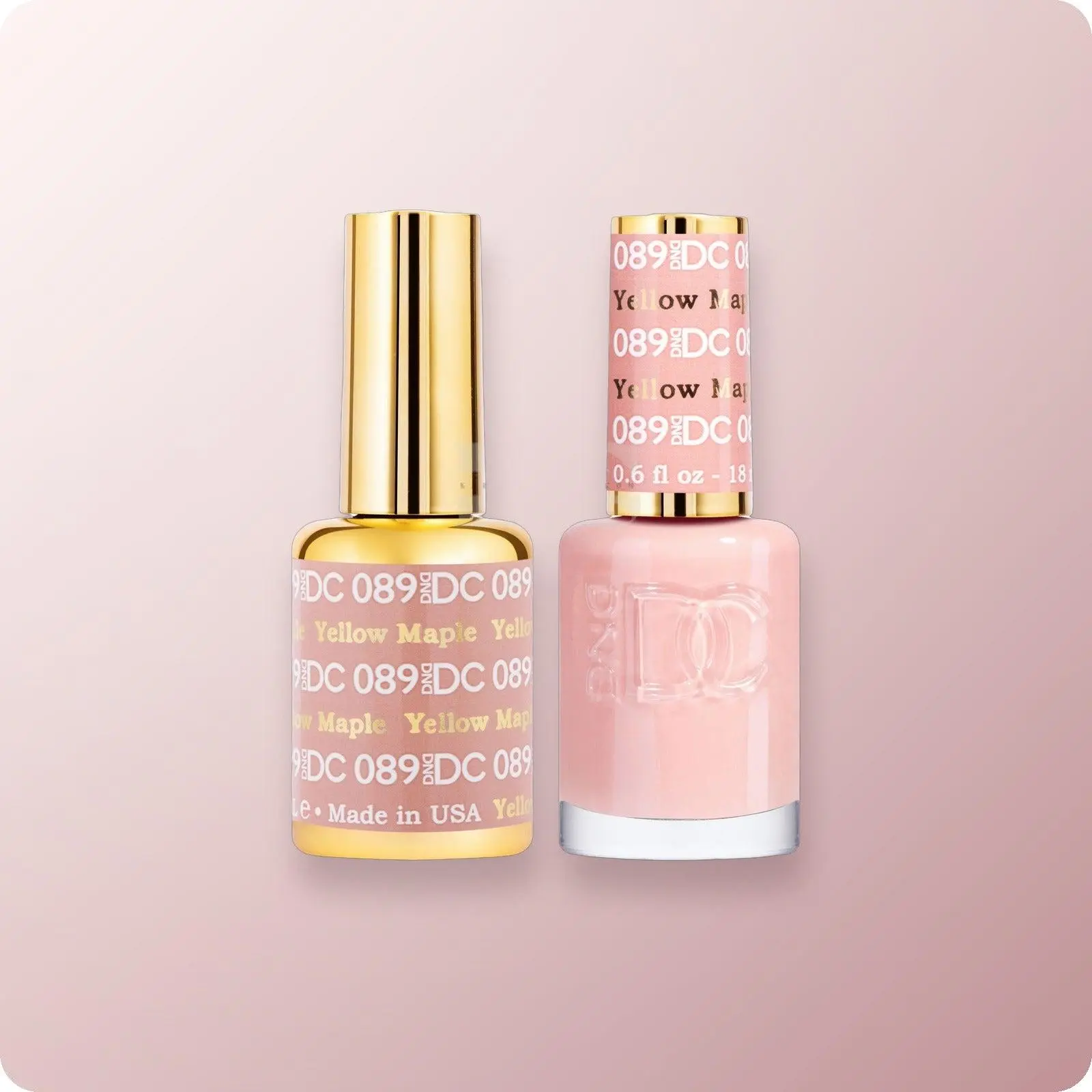 DND DC Duo - 089 Yellow Maple - Gel & Matching Lacquer Duo 0.5 oz