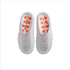Futuristic Light Grey & Orange! Ultra-Lightweight Slide-On Sneakers with Sensory Nodes