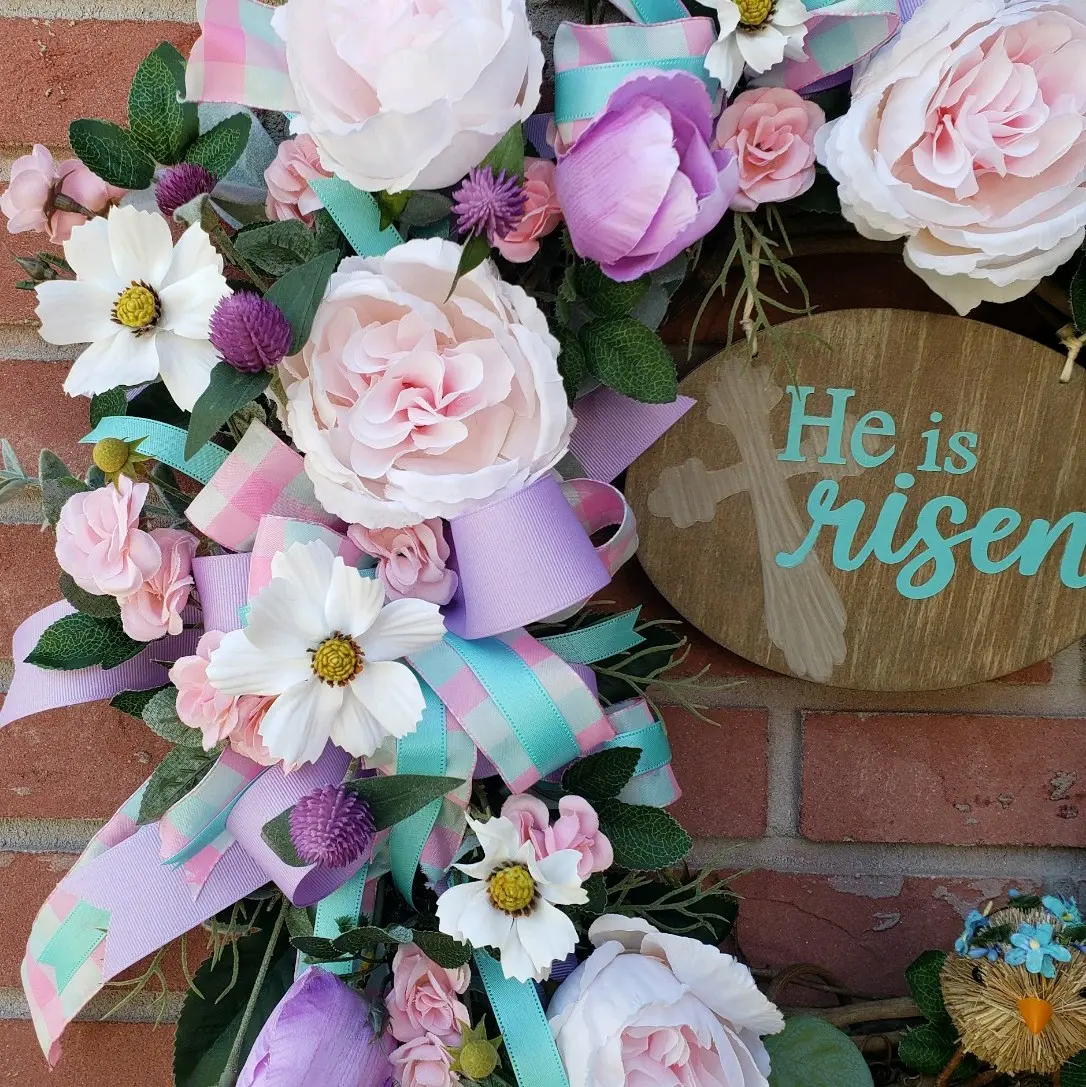 He is Risen Easter Wreath