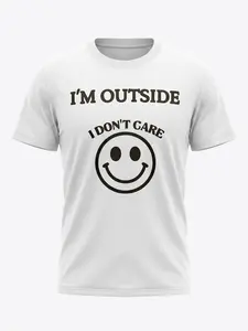 I'm Outside _ White Puff Print Tee