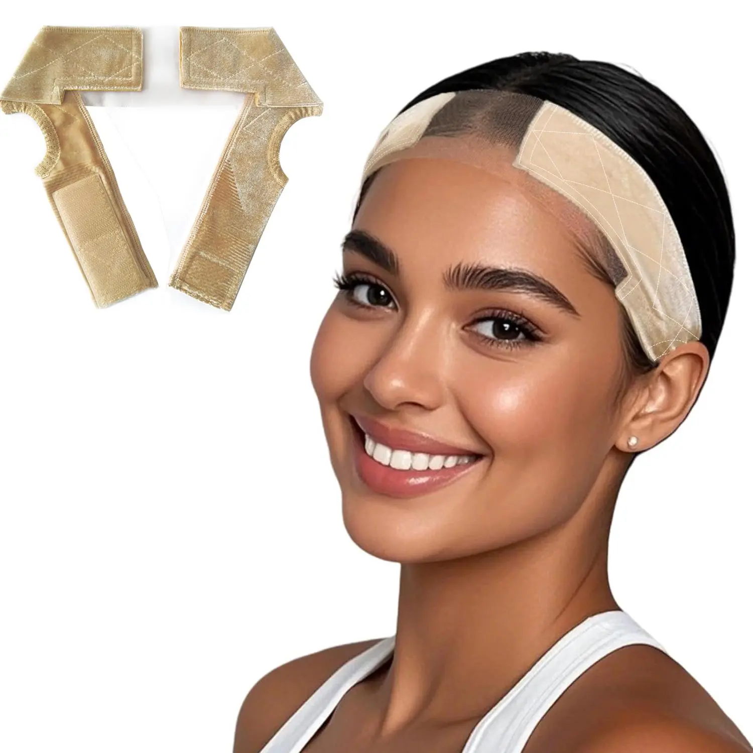 Adjustable Lace Wig Grip Band, Comfortable Breathable Lightweight Wig Gripper for Lace Front Wigs, Professional Hair Stying Tool for Daily Use, Hair Accessory