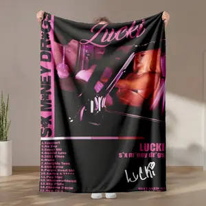 1 piece **Lucki《Sx Mnney Drgs》 Album Cover and Tracklist** 1. Best Actress 2. Patience 3. Faith (feat. Matt Ox) 4. Do What I Want 5. DMX 6. No Problems 7. 9 8. Mindless (feat. Smooky MarGielaa) 9. Braggin 10. Love Jones 11. Everything 12. State of