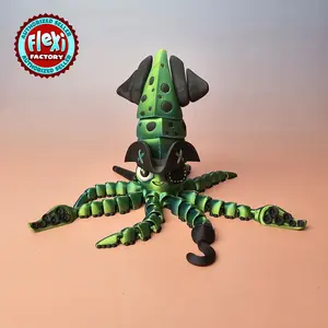 Squid Pirate 3D Printed | Articulated Squid Pirate | Squid Pirate | Flexi Pirate | Squid  | Fidget toy